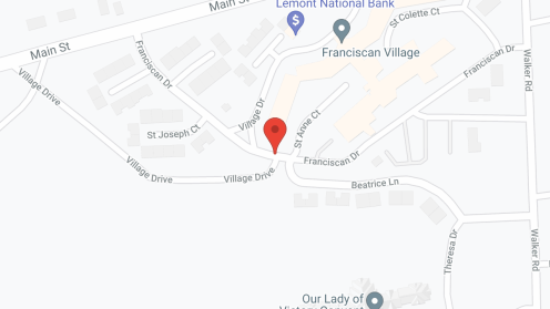 Map of the neighborhood around Franciscan Village