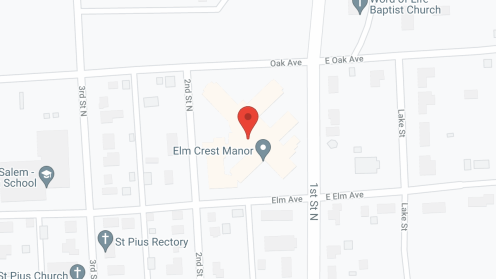 Map of the neighborhood around Elm Crest Manor