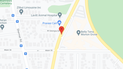 Map of the neighborhood around Bella Terra