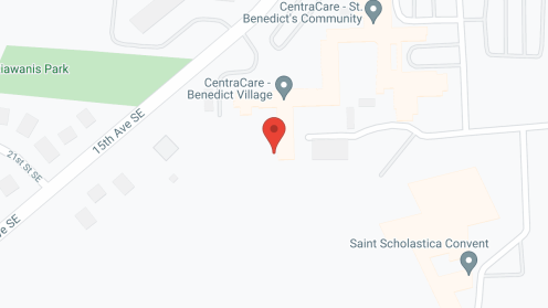 Map of the neighborhood around Benedict Village