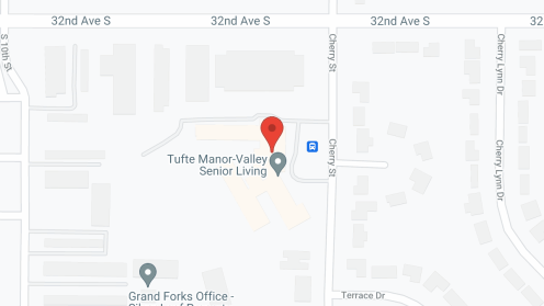 Map of the neighborhood around Tufte Manor-Valley Memorial