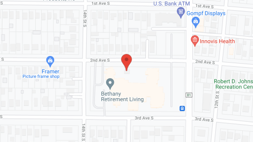 Map of the neighborhood around Bethany Homes