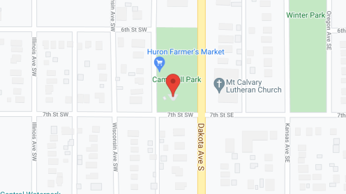 Map of the neighborhood around Campus Apartments
