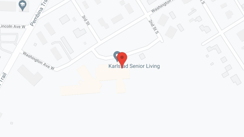 Map of the neighborhood around Karlstad Memorial Nursing Ctr