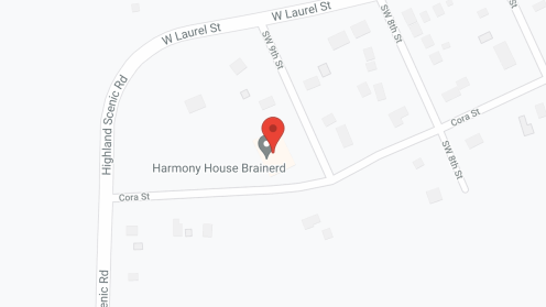 Map of the neighborhood around Harmony House Of Brainerd