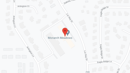 Map of the neighborhood around Vista Prairie at Monarch Meadows