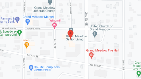 Map of the neighborhood around Grand Meadow Health Care Ctr