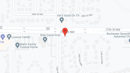 Map of the neighborhood around Kuisle's Care-A-Lot