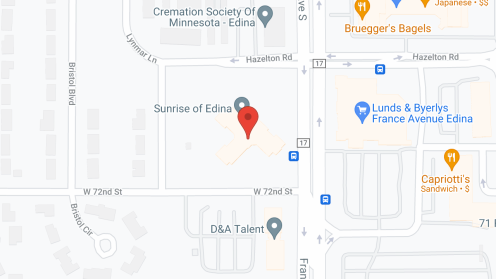 Map of the neighborhood around Sunrise of Edina