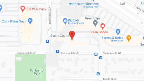 Map of the neighborhood around Blaine Courts Senior Residence
