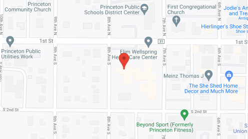 Map of the neighborhood around Elim Wellspring Princeton Caley House