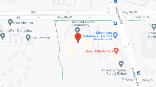 Map of the neighborhood around Scandia Shores