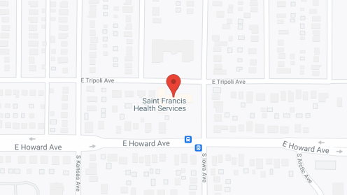 Map of the neighborhood around St. Francis House Services