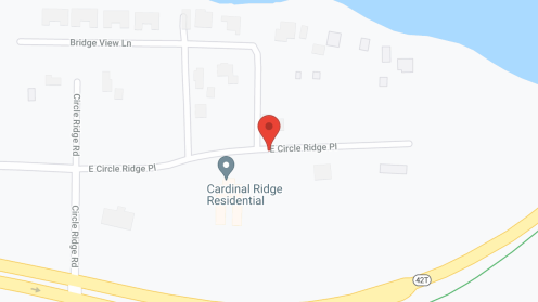 Map of the neighborhood around Cardinal Ridge Residential Care