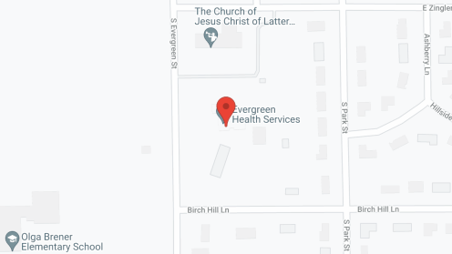 Map of the neighborhood around Evergreen Healthcare Ctr