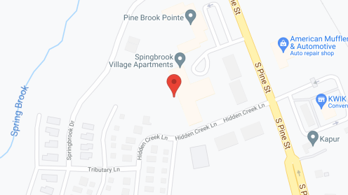 Map of the neighborhood around Springbrook Village
