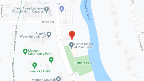Map of the neighborhood around Luther Manor at River Oaks
