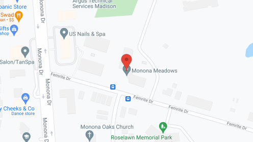 Map of the neighborhood around Monona Meadows