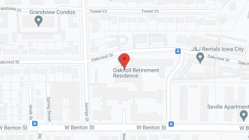 Map of the neighborhood around Oaknoll Retirement Residence