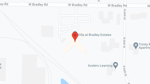 Map of the neighborhood around The Villa at Bradley Estates