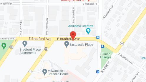 Map of the neighborhood around Eastcastle Place, a CCRC