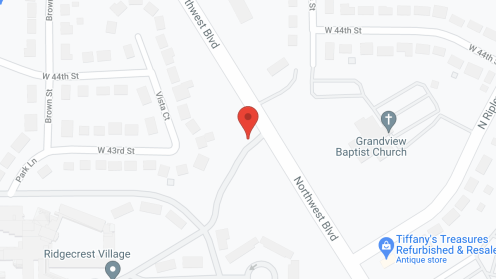 Map of the neighborhood around Ridgecrest Village
