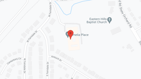 Map of the neighborhood around Amelia Senior Living