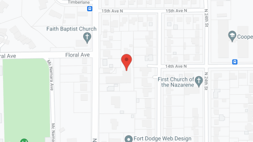 Map of the neighborhood around Greenleaf Retirement Community