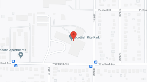 Map of the neighborhood around Scottish Rite Park