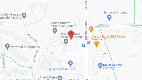 Map of the neighborhood around Martina Place Assisted Living