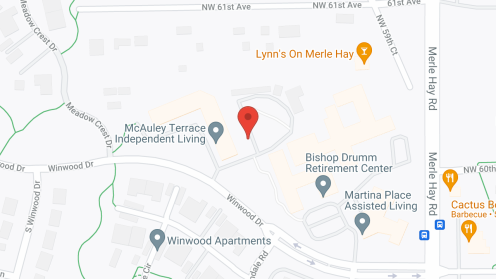 Map of the neighborhood around Bishop Drumm Retirement Center