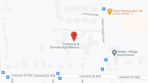 Map of the neighborhood around Yorkshire Manor