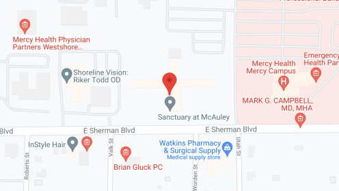 Map of the neighborhood around McAuley
