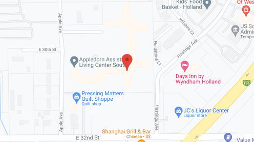 Map of the neighborhood around Appledorn Living Center