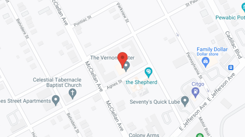 Map of the neighborhood around The Vernon Center