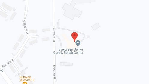 Map of the neighborhood around Evergreen Manor