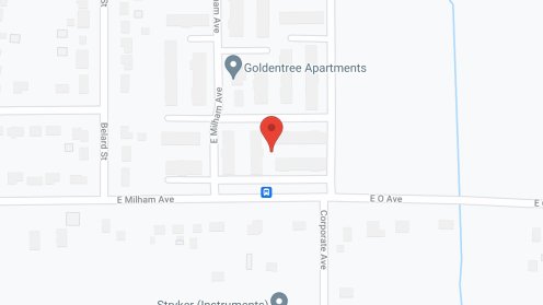 Map of the neighborhood around Goldentree Apartments