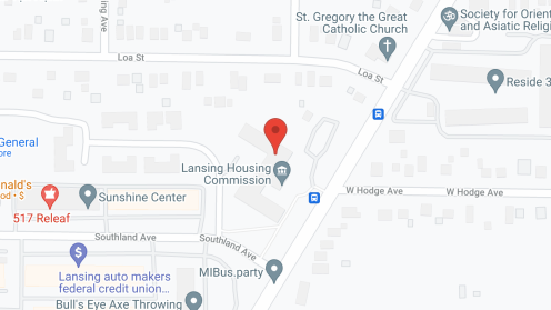Map of the neighborhood around South Washington Park Nursing