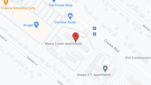 Map of the neighborhood around Metro Tower Apartments