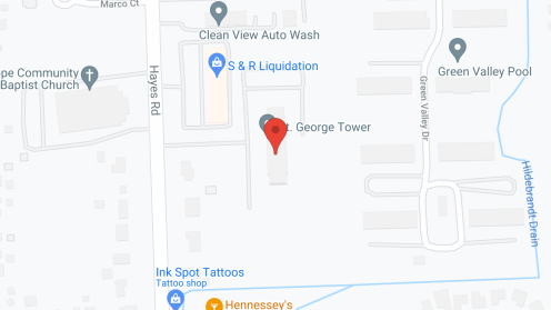 Map of the neighborhood around St George Tower