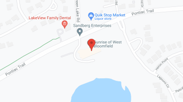 Sunrise of West Bloomfield in google map