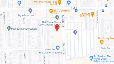OakPointe Senior Care and Rehab Center in google map