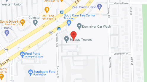 Map of the neighborhood around Seaway Towers