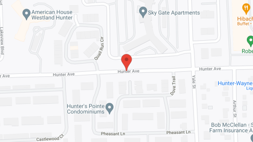 Map of the neighborhood around American House Westland Hunter Senior Living