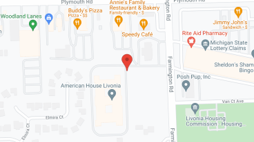 American House Livonia Senior Living in google map