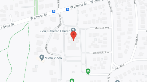 Map of the neighborhood around Zion Lutheran Residential Apts