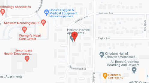 Map of the neighborhood around Horizon Homes