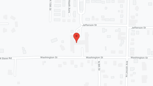 Map of the neighborhood around Miller's Merry Manor