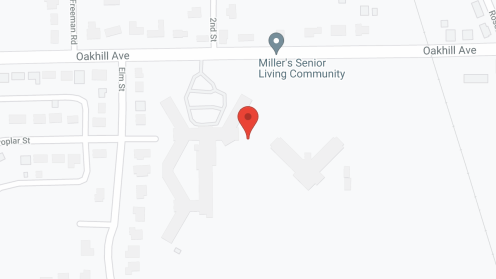 Map of the neighborhood around Miller's Merry Manor