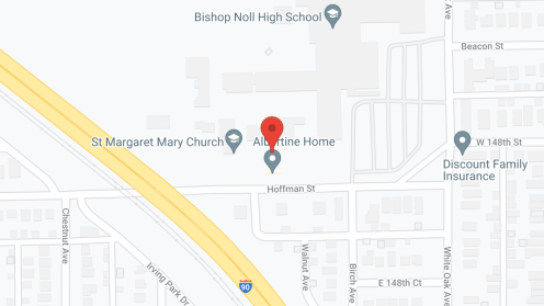 Map of the neighborhood around Albertine Home